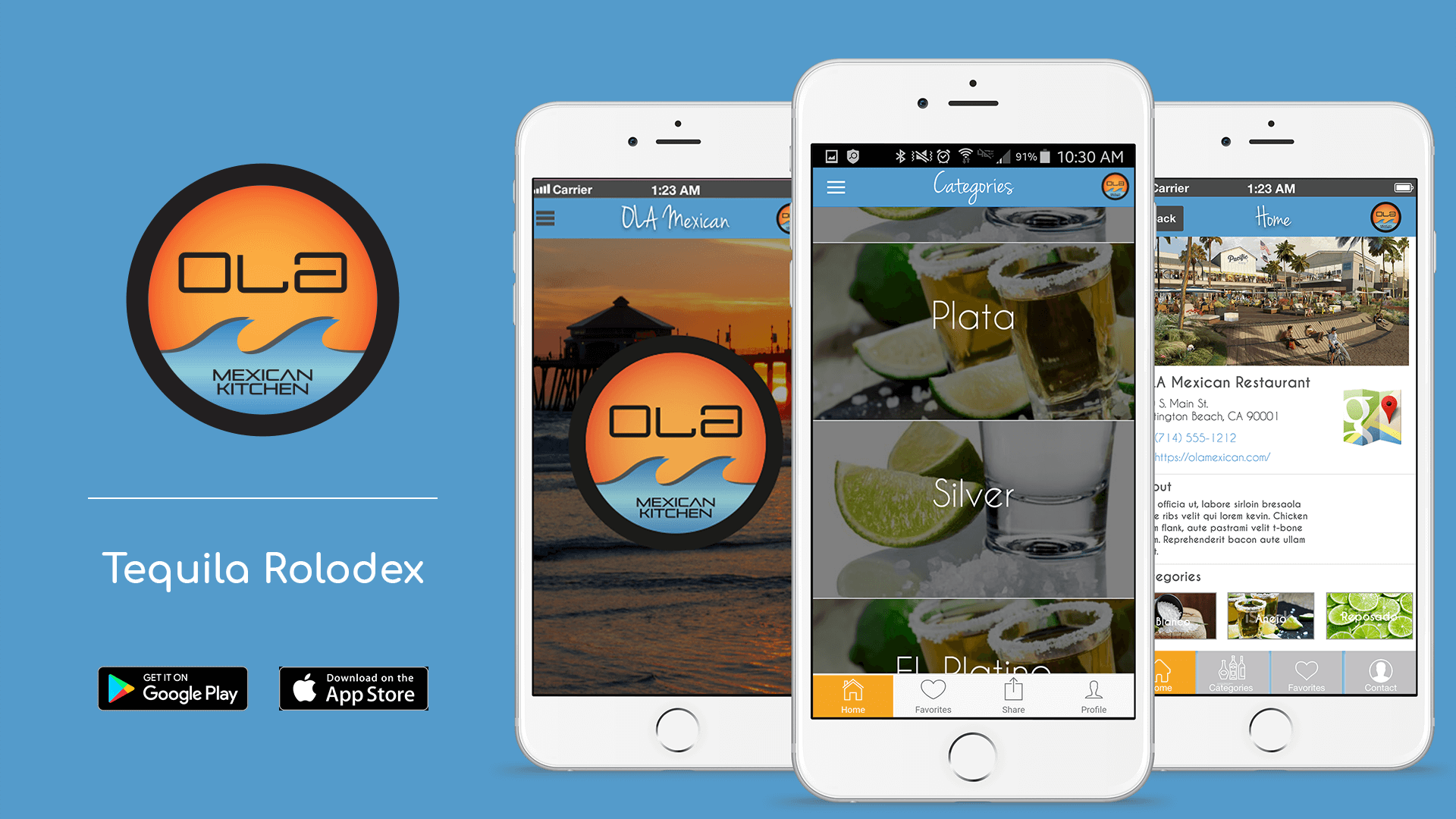 Main image header, icon, mobile app, screens