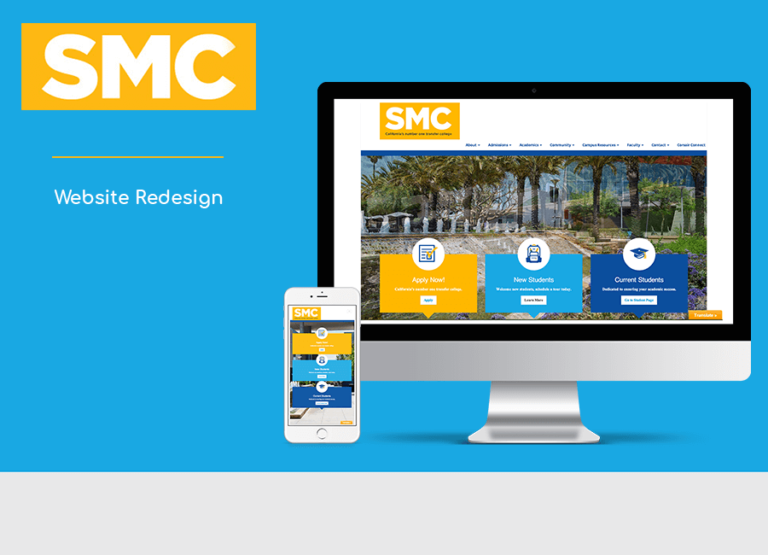 SMC (Santa Monica College) Website ReDesign Concept