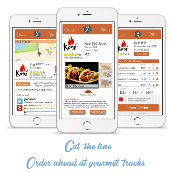 Final designs, mobile phones show the main homepage and other screens.