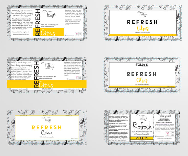 Image of packaging design comps