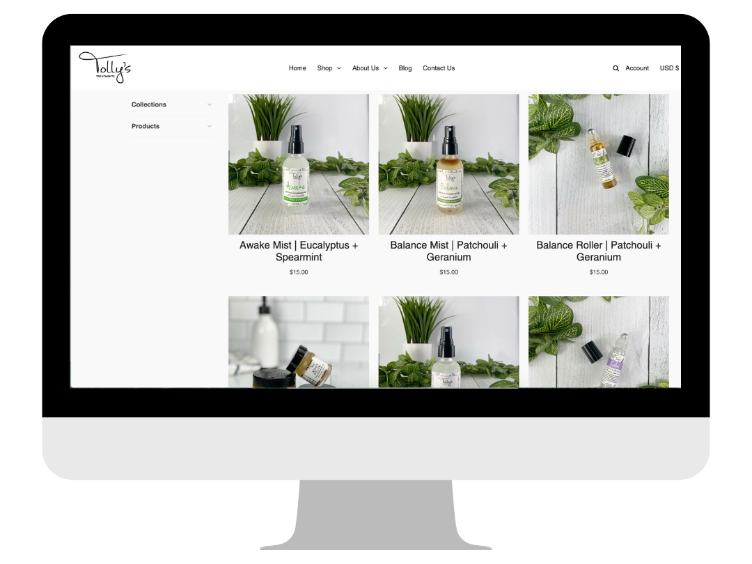 Image of the website homepage